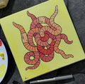 Worms - 8"x8" Acrylic Painting