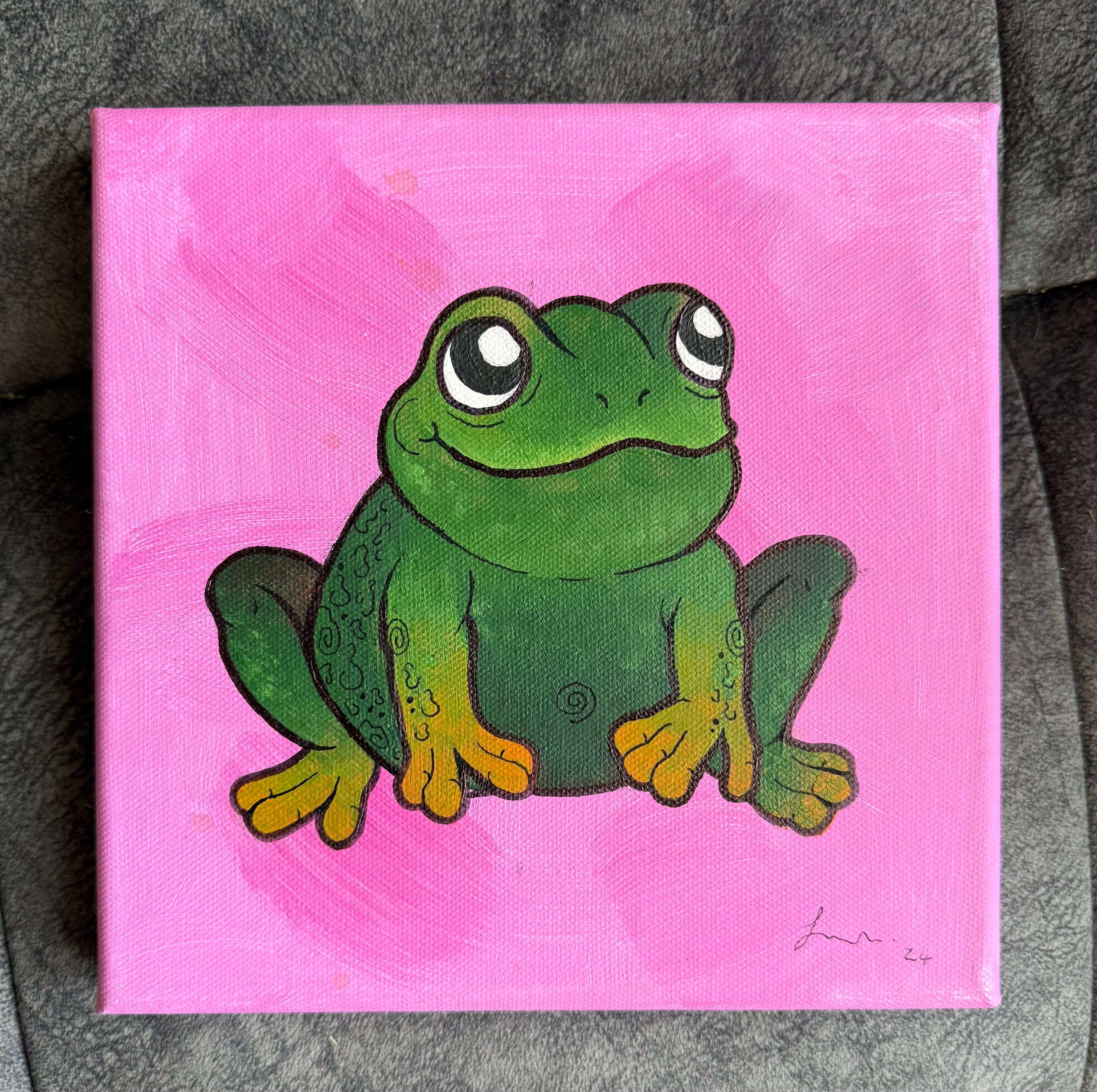 Frog - 8"x8" Original Painting