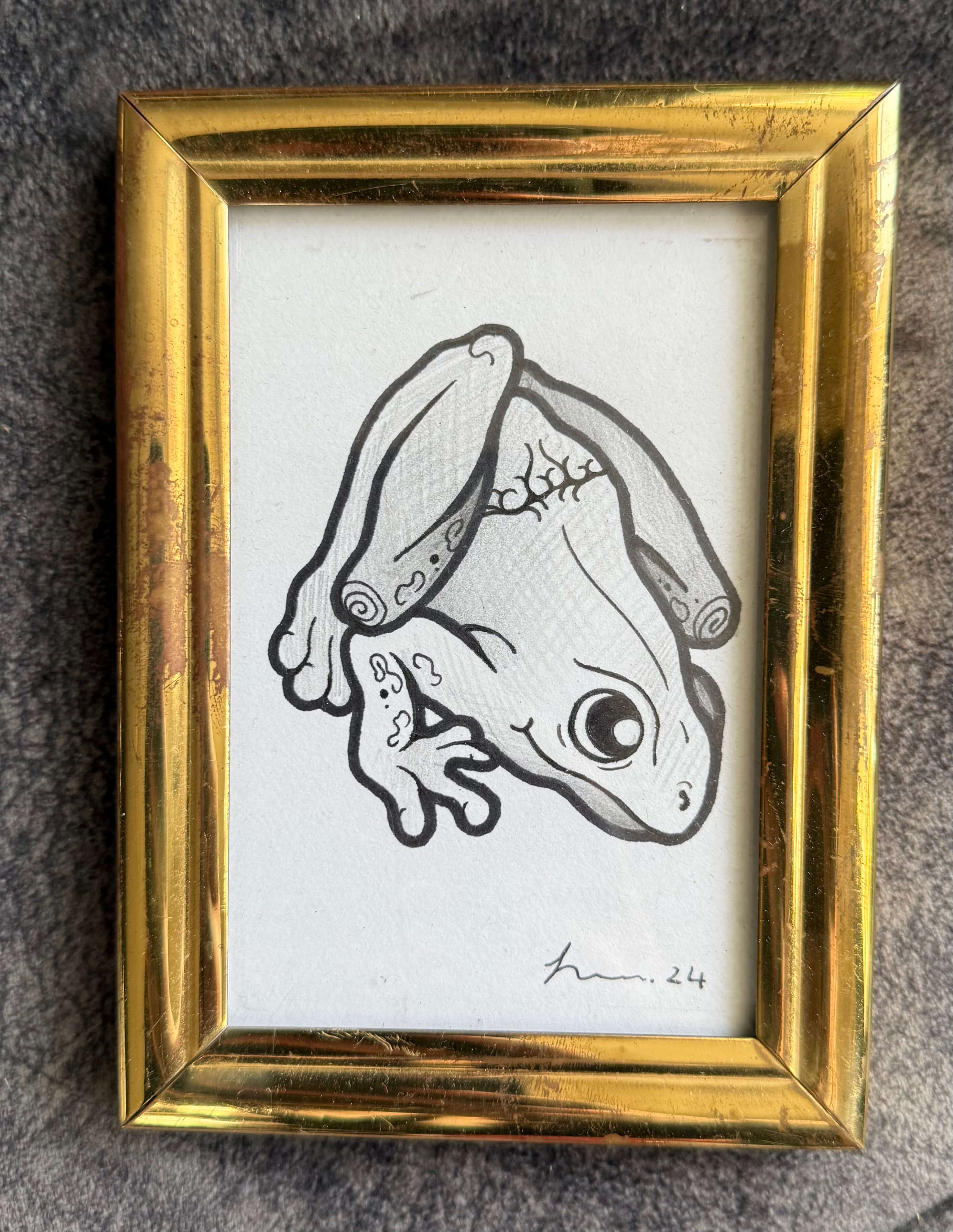Tramp Stamp Frog - Original Drawing
