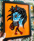 Horse - Framed Glass Painting