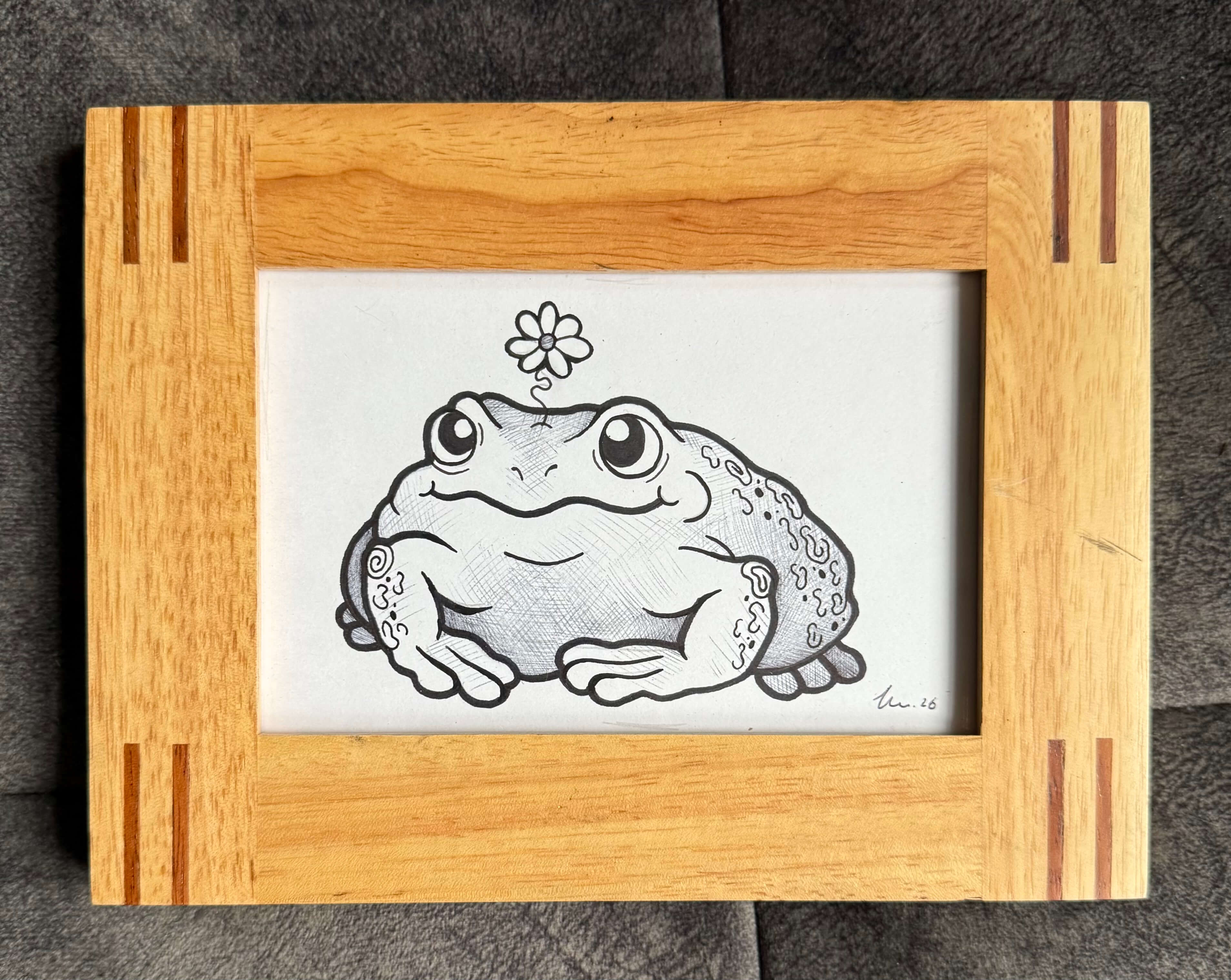 Flower Frog - Original Drawing