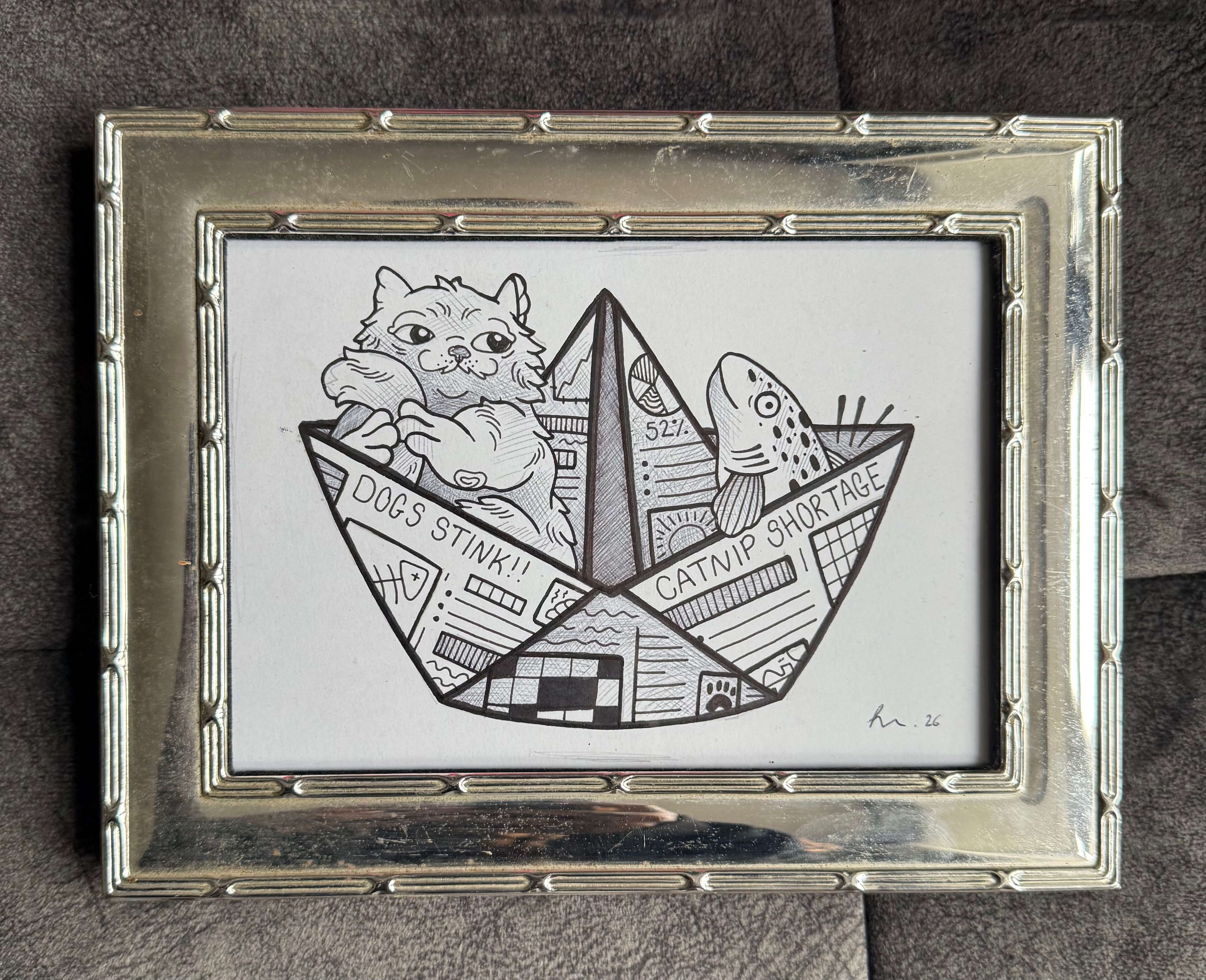 Sailing - Original Drawing